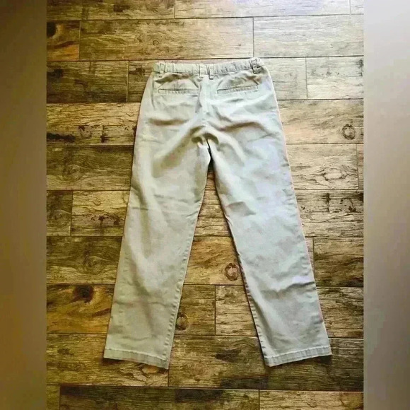 Cat&Jack tan straight leg uniform pants elastic waist youth boy size 16 husky - Picture 2 of 3